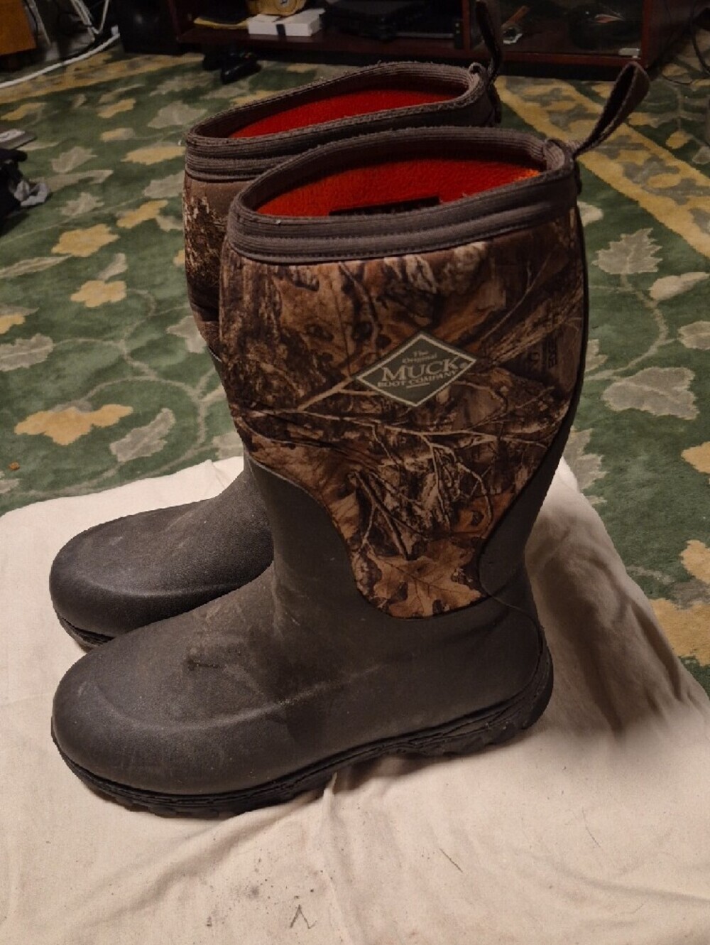 Kids Waterproof Insulated Hunting Boots - Brown/Camouflage - Picture 2 of 9